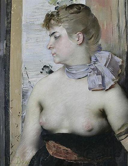 Henri-Lucien Doucet Jeune fille au ruban Germany oil painting art